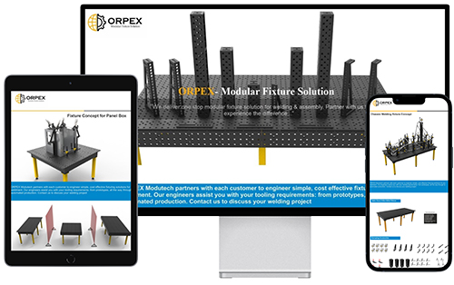Modular Fixture example developed using Orpex modular fixture accessories.