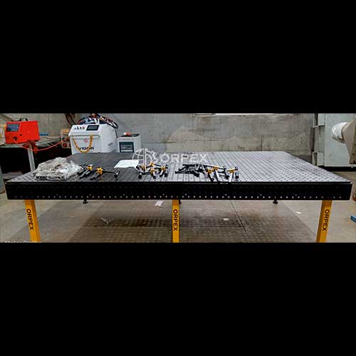 3metre by 1.5metre 3D Welding Table | Orpex Modutech Modular Fixture Example