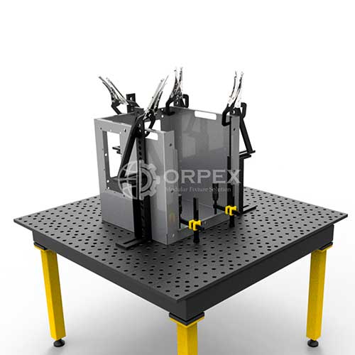 Enclosure Panel Box Welding Fixture | Orpex Modutech Fixture Example