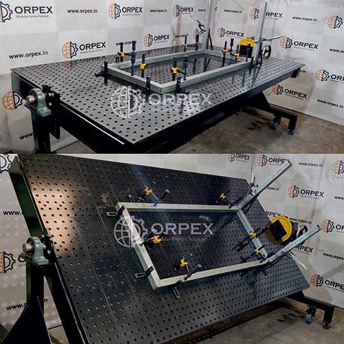 Rotary Welding Fixture | Orpex Modutech Square Frame Fixture Example